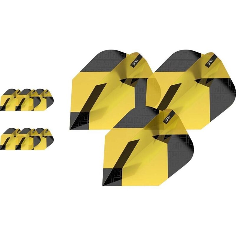 Billaresbalsalobre Plumas Target Tag Black Yellow (3 Sets) Ten-X Shape Mini 337790
