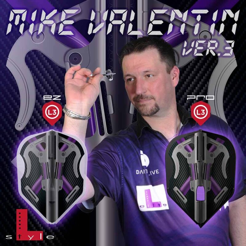 Billaresbalsalobre Plumas Champagne Flights L-Style L3EZ Standard Mike Valentin V3 Blanco Transparente - Imagen 3