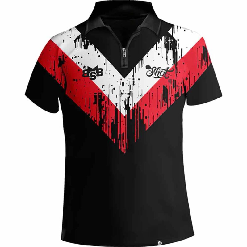 Billaresbalsalobre Polo Shot Michael Smith Darts Bully Boy White Strip S DS2281-S - Imagen 2