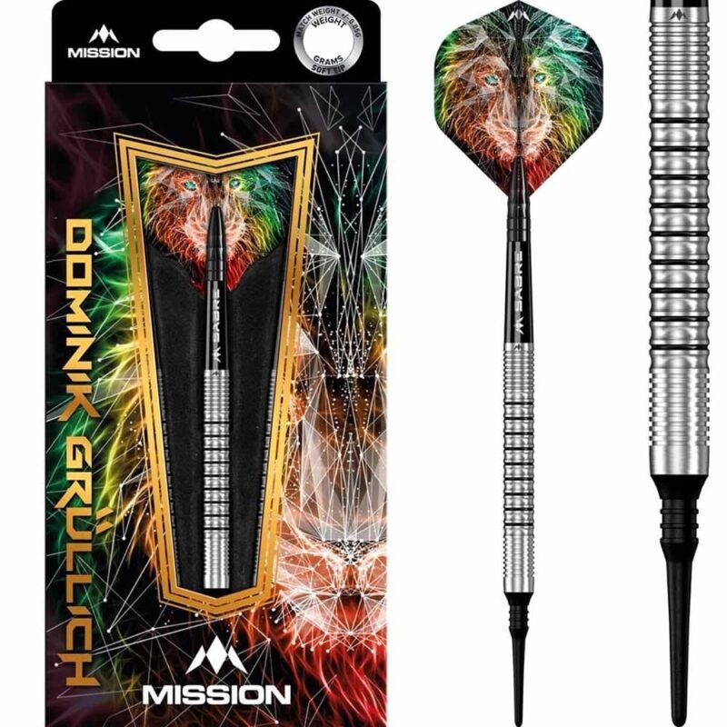 Billaresbalsalobre Dardos Mission Dominik Grullich Black Rings 95% 18g D1688 M001423 - Imagen 4