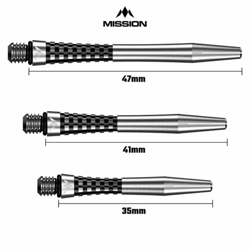 Billaresbalsalobre Cañas Mission Aluminio Atom 13 Shaft Natural Black 41mm M001434 - Imagen 3