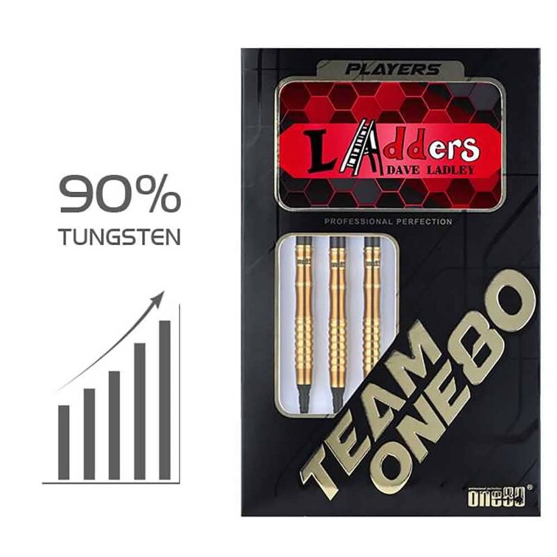 Billaresbalsalobre Dardos One80 Ladders Dave Ladley 90% 20g 9448 - Imagen 4