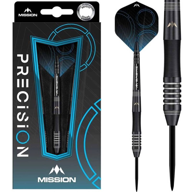 Billaresbalsalobre Dardos Mission Precision Darts Black PVD Steel 90% 25gr D1701 - Imagen 4