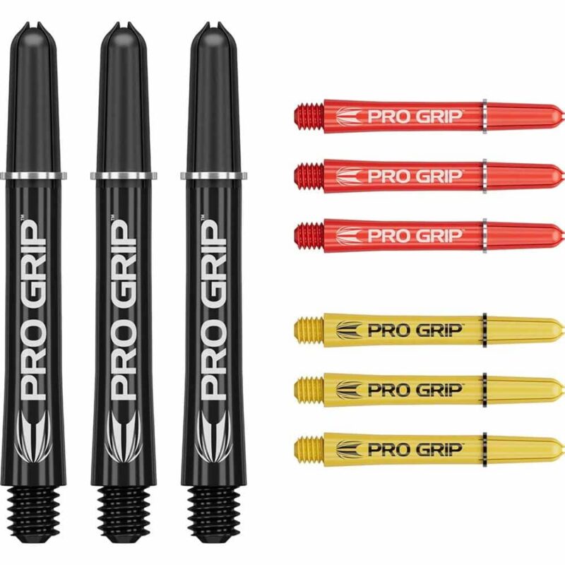 Billaresbalsalobre Cañas Target Pro Grip Shaft Med 3 sets Negro-Blanco-Amarillo (48mm) 380390
