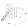 Billaresbalsalobre Parque infantil de madera para niños, torreta con tobogán y columpio doble Flappi S-03435-PK-XG-1 - Imagen 2