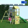 Billaresbalsalobre Parque infantil de madera para niños, torreta con tobogán y columpio doble Flappi S-03435-PK-XG-1 - Imagen 3