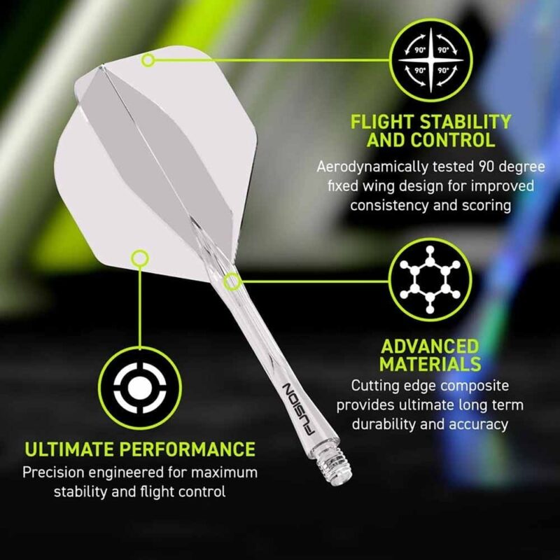 Billaresbalsalobre Plumas Winmau Darts Fusion Transparente Medium 34-76mm N2 Standard 8799 - Imagen 5