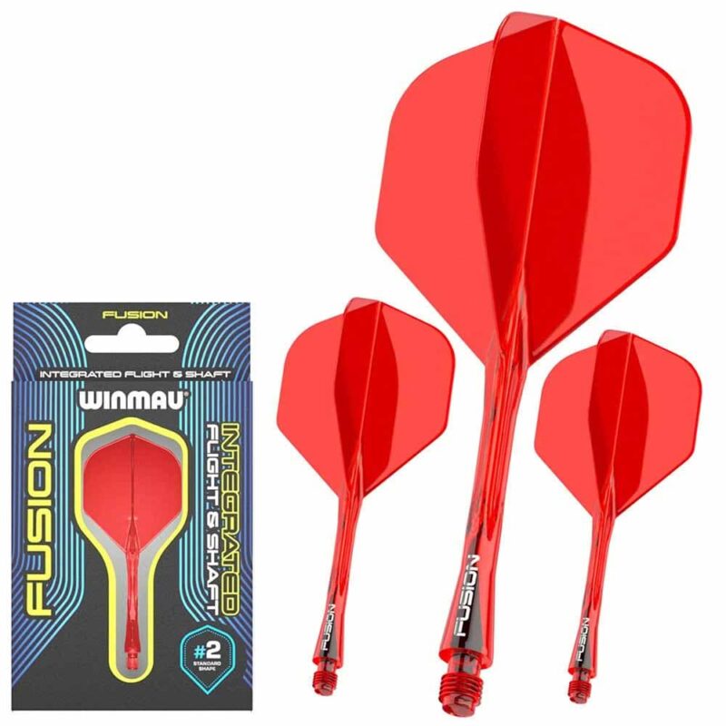 Billaresbalsalobre Plumas Winmau Darts Fusion Roja Medium 34-76mm N2 Standard 8800 - Imagen 2