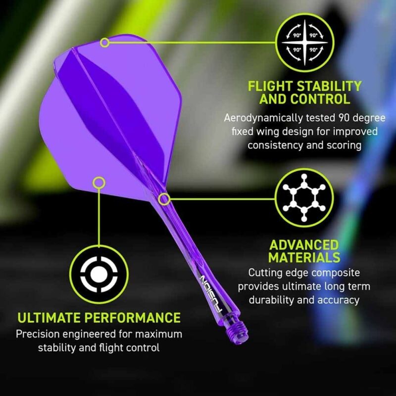 Billaresbalsalobre Plumas Winmau Darts Fusion Morado Intbetween 28-70mm N2 Standard 8798 - Imagen 4