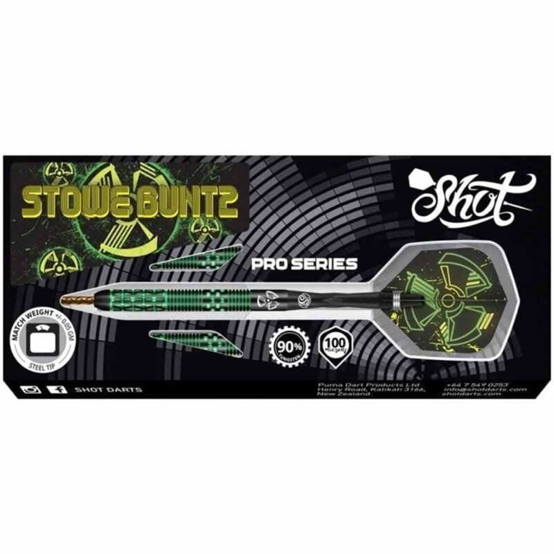 Billaresbalsalobre Dardos Shot Darts Stowe Buntz V2 Black 90% 23gr  SH-SBST2B-23 - Imagen 5