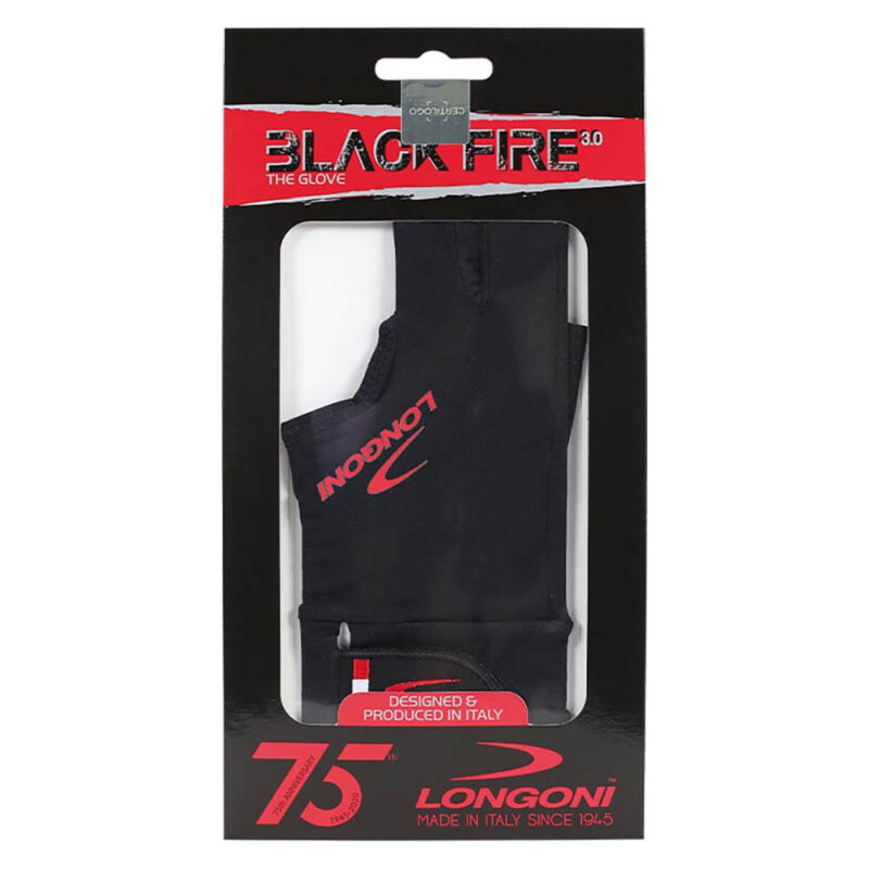 Billaresbalsalobre Guante Billar Longoni Black Fire 3.0 M Diestro 12241 - Imagen 4