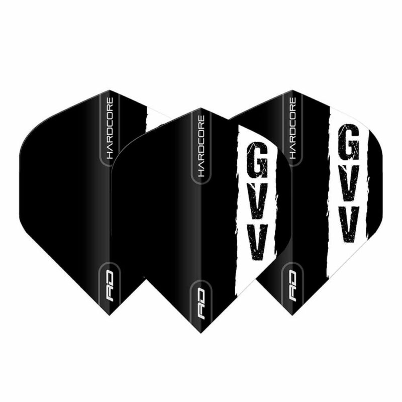 Billaresbalsalobre Plumas Flights Red Dragon Gian van Veen Black with GVV logo Hardcore Standard  TF6874 - Imagen 3