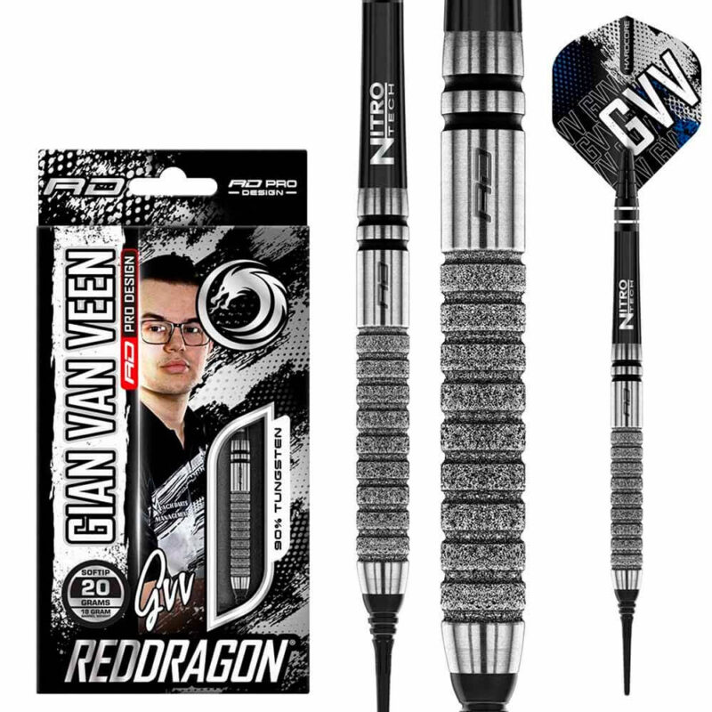 Billaresbalsalobre Dardos Red Dragon Gian van Veen Tour Edition 90% 20gr RDD2861 - Imagen 6