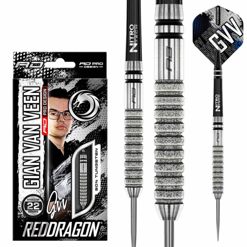Billaresbalsalobre Dardos Red Dragon Gian van Veen Tour Edition 90% 22gr RDD2732 - Imagen 3