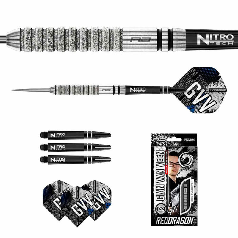 Billaresbalsalobre Dardos Red Dragon Gian van Veen Tour Edition 90% 22gr RDD2732 - Imagen 5