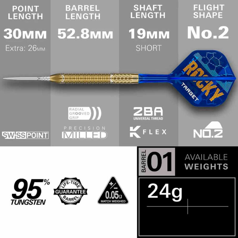 Billaresbalsalobre Dardos Target Darts Josh Rock Edición Limitada SP 24g 90% 190392 - Imagen 7