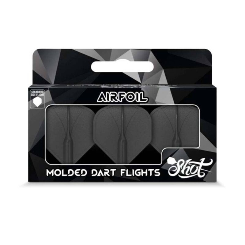 Billaresbalsalobre Plumas Shot Airfoil Molded Flight No.2 Black SH-SF5505-BL - Imagen 5