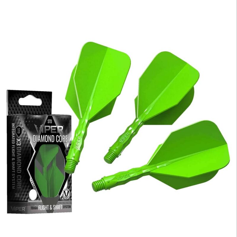 Billaresbalsalobre Plumas Viper Diamond Core Standard Verde Neon Larga 73mm 35-5330-10 - Imagen 3