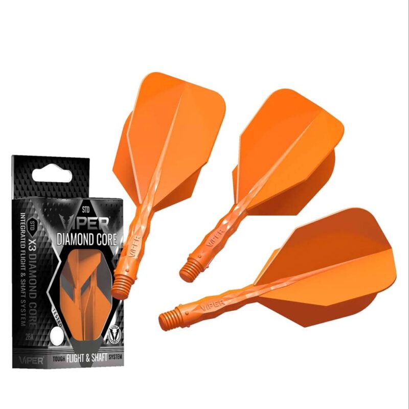 Billaresbalsalobre Plumas Viper Diamond Core Standard Naranja Neon Corta 61mm 35-5326-09 - Imagen 3