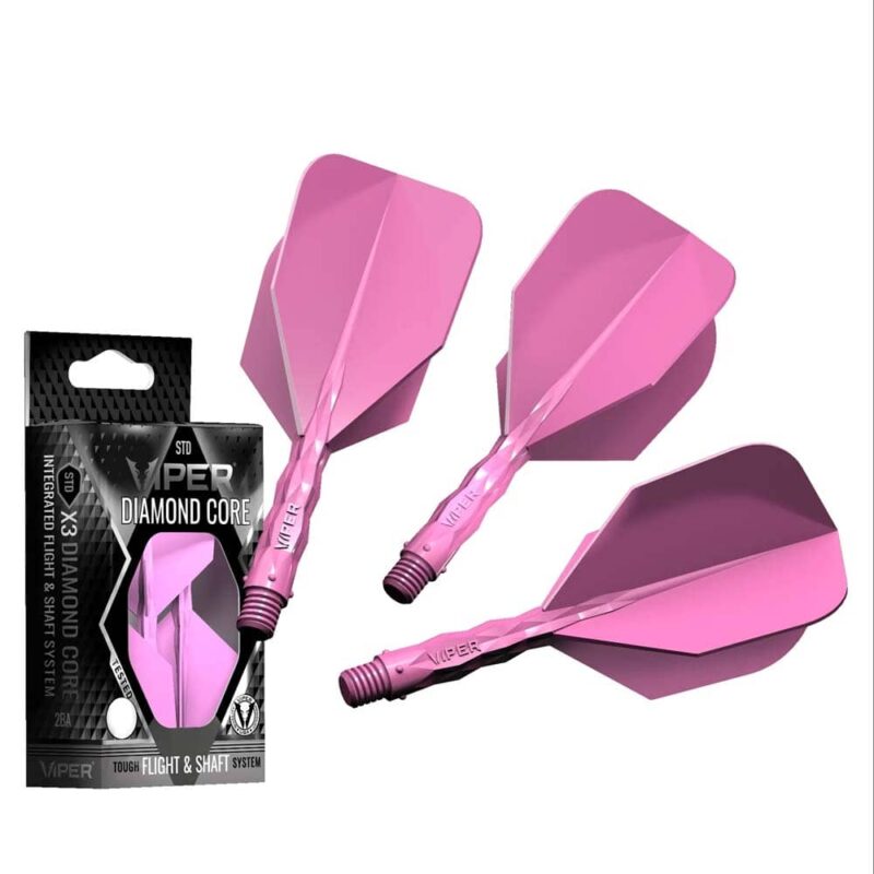 Billaresbalsalobre Plumas Viper Diamond Core Standard Rosa Neon Corta 61mm 35-5326-12 - Imagen 3