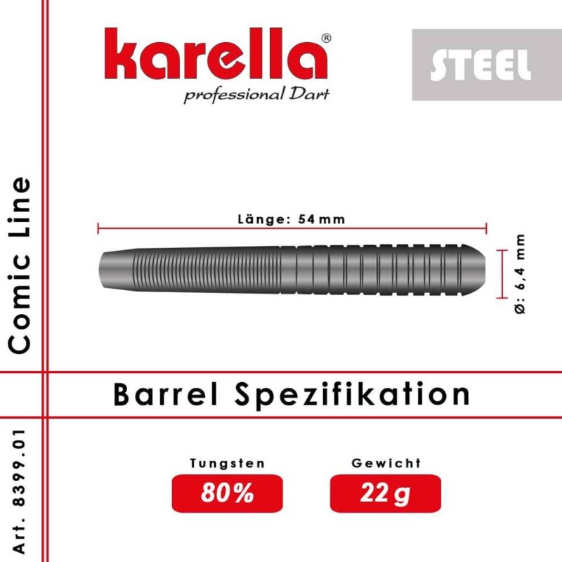 Billaresbalsalobre Dardos Karella Línea Comic CL-1 Steel 22gr 8399.01 - Imagen 5