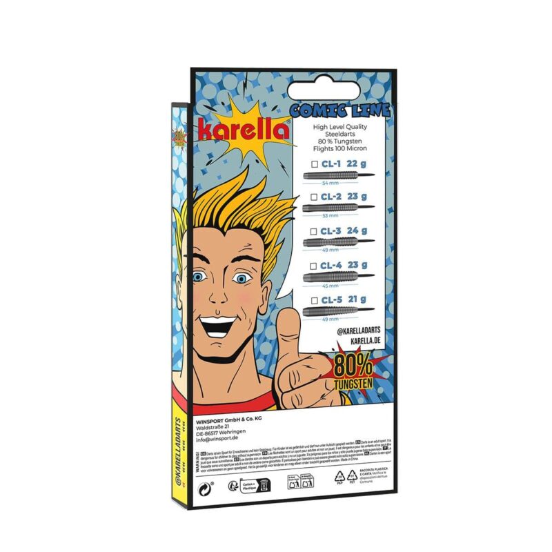 Billaresbalsalobre Dardos Karella Línea Comic CL-4 Steel 23gr 8399.04 - Imagen 4