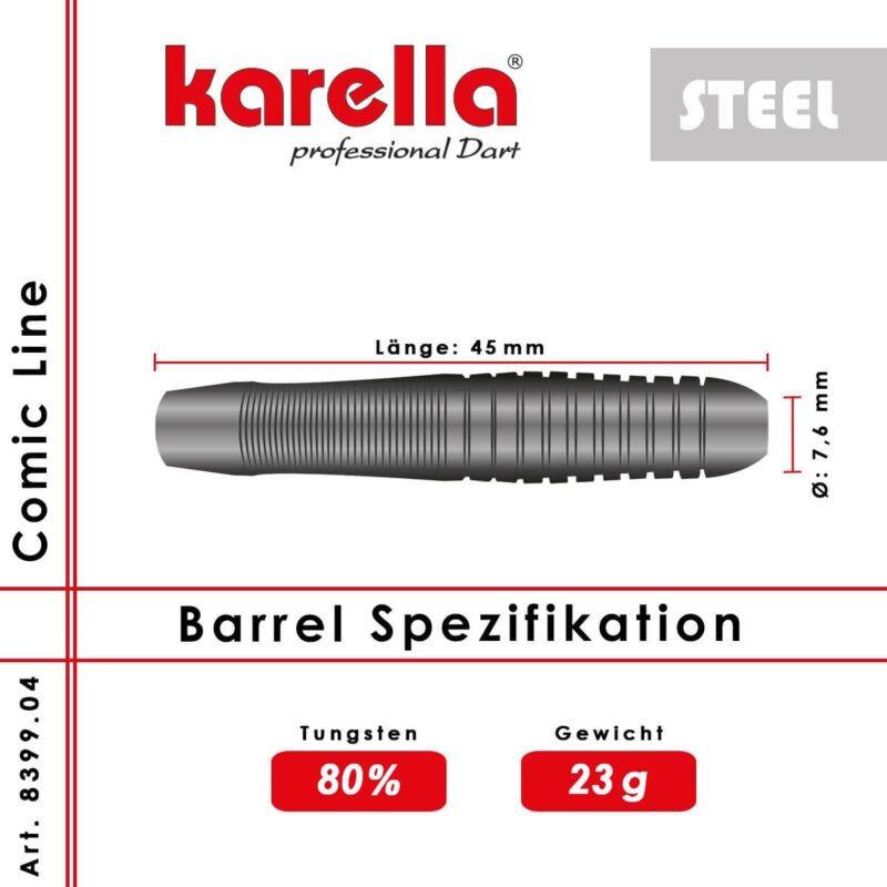 Billaresbalsalobre Dardos Karella Línea Comic CL-4 Steel 23gr 8399.04 - Imagen 6