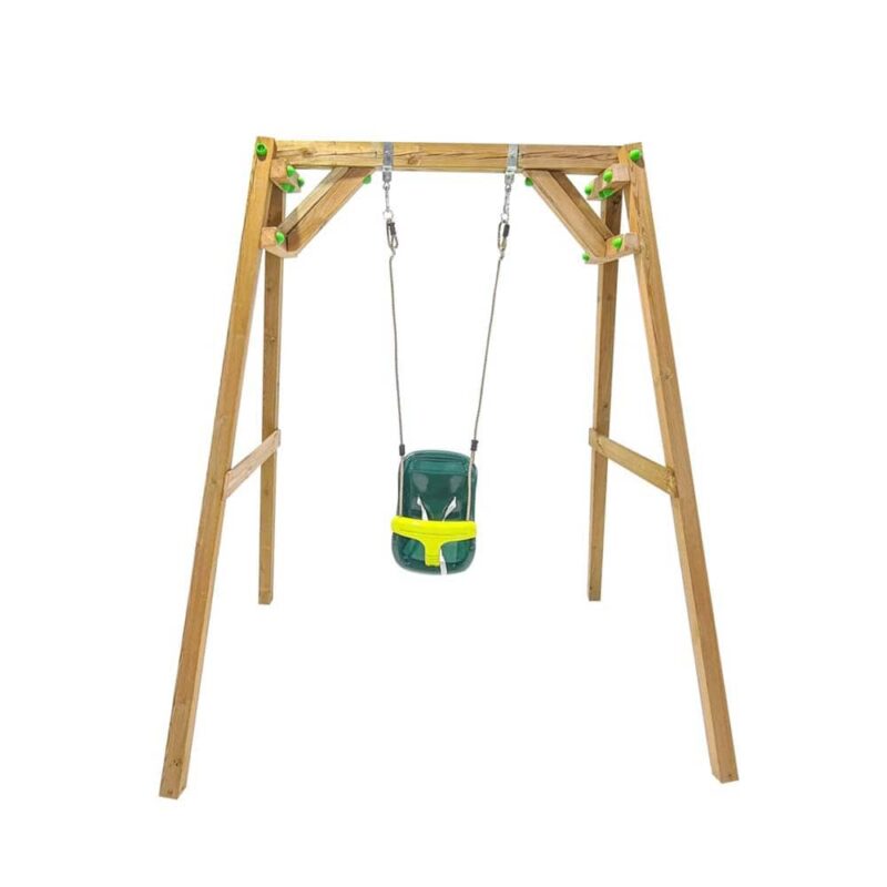 Billaresbalsalobre Columpio de madera cuadrada Masgames Xylo XL individual con Asiento de Bebé MA700039 - Imagen 4