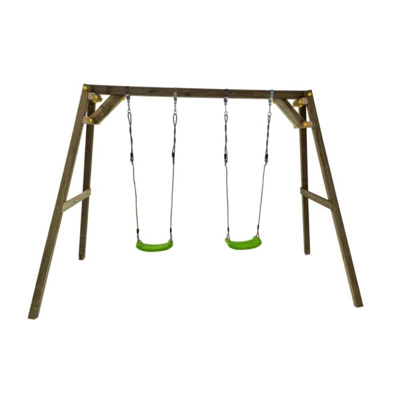 Billaresbalsalobre Columpio de madera cuadrada Masgames Xylo doble con Asiento de Bebé MA700065 - Imagen 3