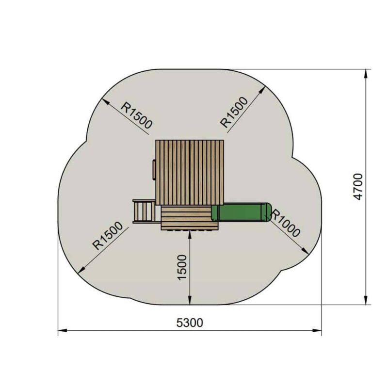 Billaresbalsalobre Casita infantil elevada de madera Masgames Lollipop blanca con tobogán MA800537 - Imagen 3