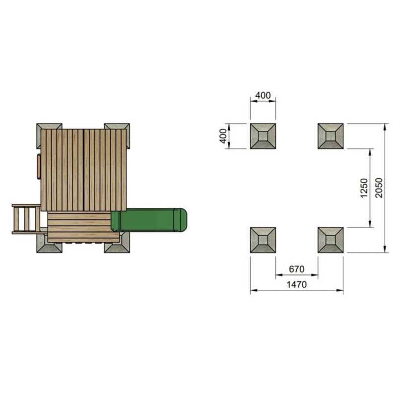 Billaresbalsalobre Casita infantil elevada de madera Masgames Lollipop blanca con tobogán MA800537 - Imagen 4