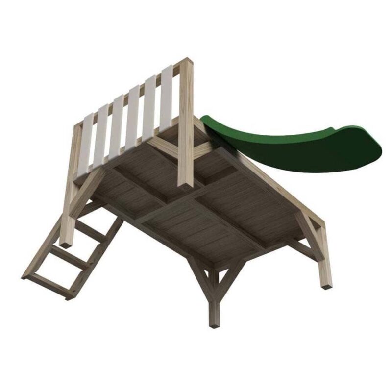 Billaresbalsalobre Casita infantil elevada de madera Masgames Lollipop blanca con tobogán MA800537 - Imagen 5