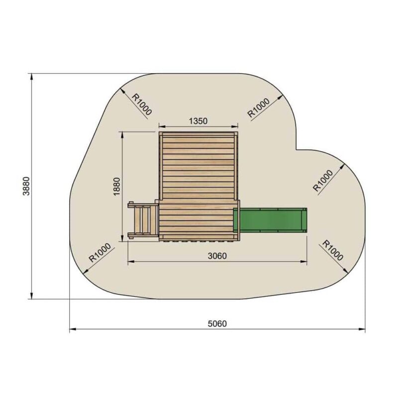 Billaresbalsalobre Casita infantil elevada Masgames Lollipop XL (90 cm altura) MA700420V - Imagen 6