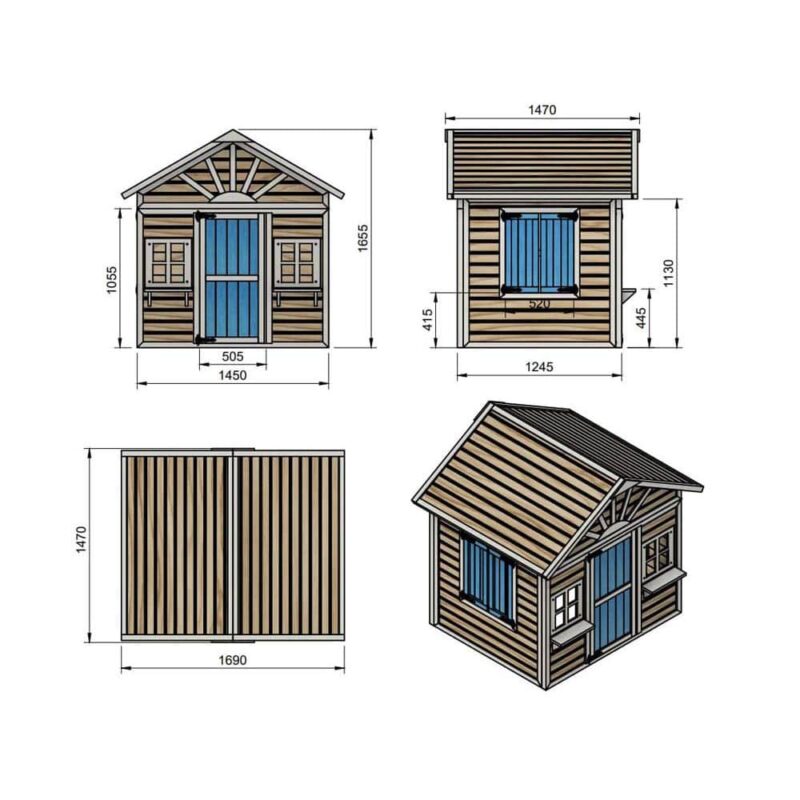 Billaresbalsalobre Casita infantil Masgames Visby madera panelada MA800583X - Imagen 6