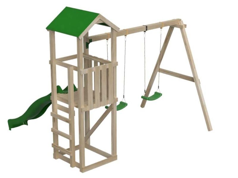 Billaresbalsalobre Parque infantil Masgames Carlit L con techo de lona y columpio doble MA700261 - Imagen 2