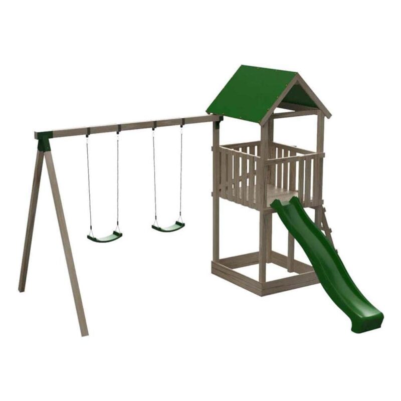 Billaresbalsalobre Parque infantil Masgames Tibidabo L con techo de lona y columpio doble MA700217