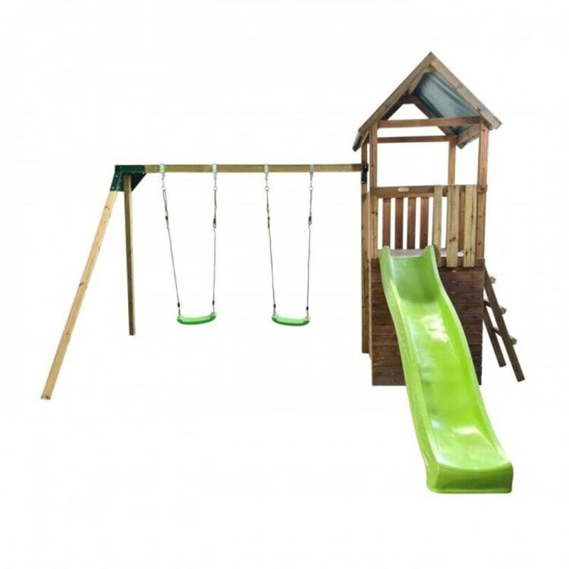 Billaresbalsalobre Parque infantil Masgames Tibidabo L con techo de lona, caseta y columpio doble MA700227