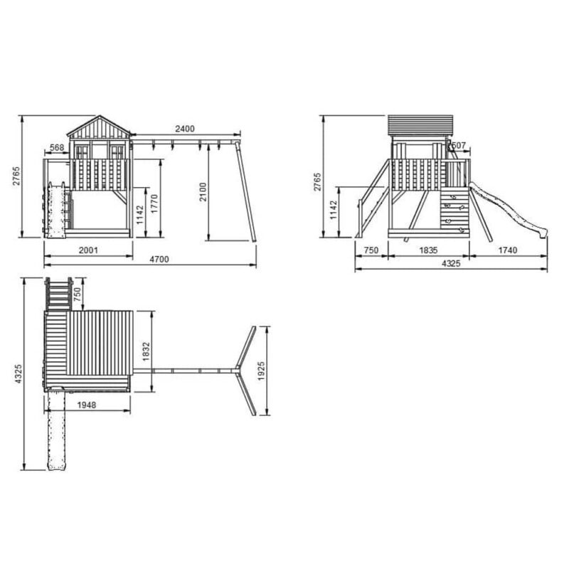 Billaresbalsalobre Parque infantil Masgames Lollipop L con columpio doble MA700427X - Imagen 3