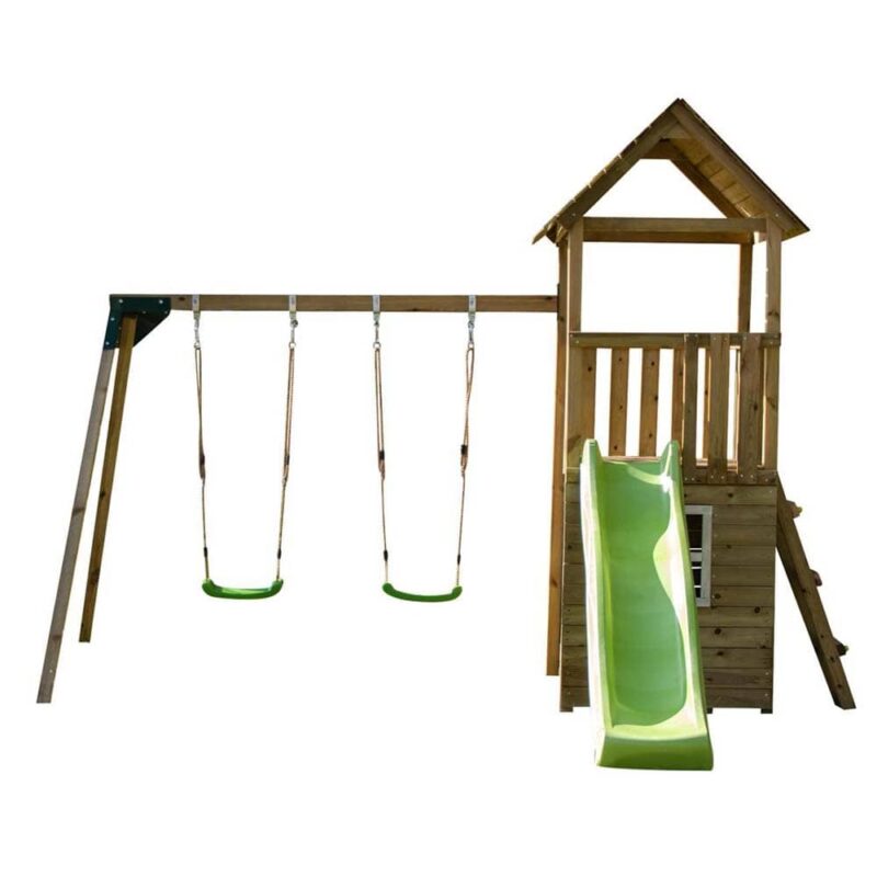 Billaresbalsalobre Parque infantil Masgames Tibidabo XL con caseta y columpio doble MA700255