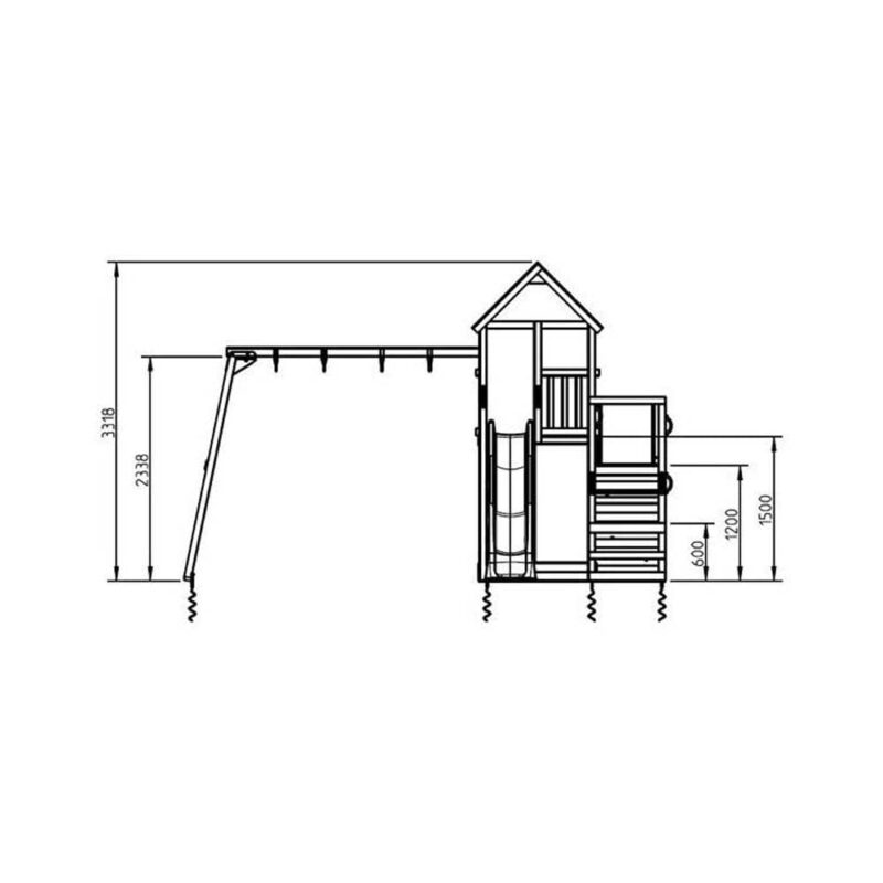 Billaresbalsalobre Parque infantil Masgames Penthouse XL con Columpio Individual MA802211 - Imagen 3