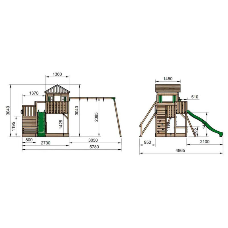 Billaresbalsalobre Parque infantil Masgames Siracusa XL con columpio doble MA700442X - Imagen 3