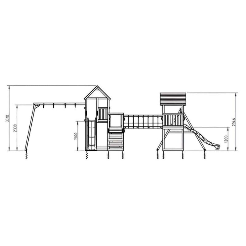 Billaresbalsalobre Parque infantil Masgames Himalaya con puente Madison MA800001M - Imagen 4