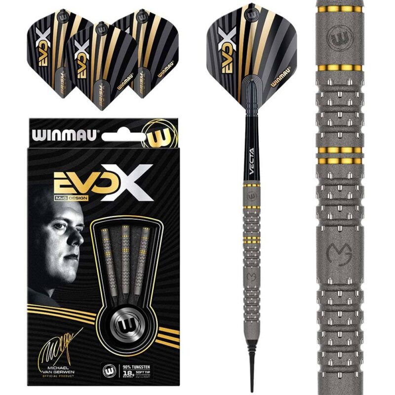 Billaresbalsalobre Dardos Winmau Michael van Gerwen Evo-X 90% 20gr 2500-20 - Imagen 2