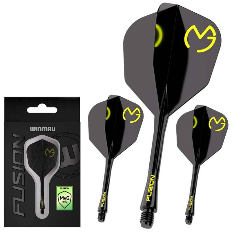 Billaresbalsalobre Plumas Winmau Darts Fusion Michael van Gerwen Green Black Medium 34-76mm N6 - Imagen 3