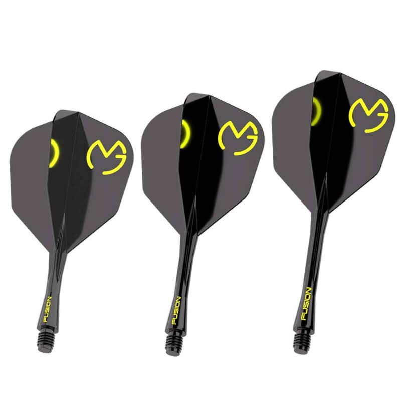 Billaresbalsalobre Plumas Winmau Darts Fusion Michael van Gerwen Green Black Short 22-64mm N6 - Imagen 2
