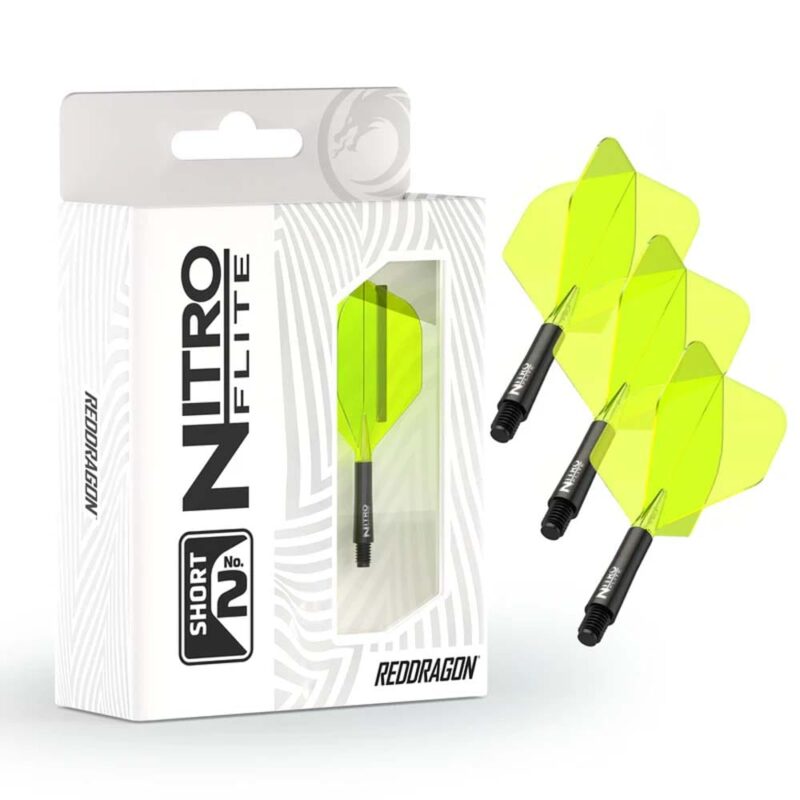 Billaresbalsalobre Plumas Red Dragon Nitro Flite System Black Yellow NO2 Short 19.5-64mm X0984 - Imagen 5
