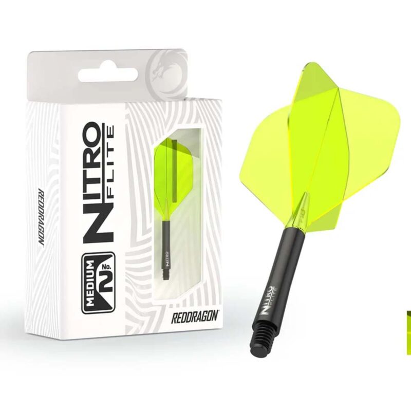 Billaresbalsalobre Plumas Red Dragon Nitro Flite System Black Yellow NO2 Medium 25.5-70mm X0986 - Imagen 6