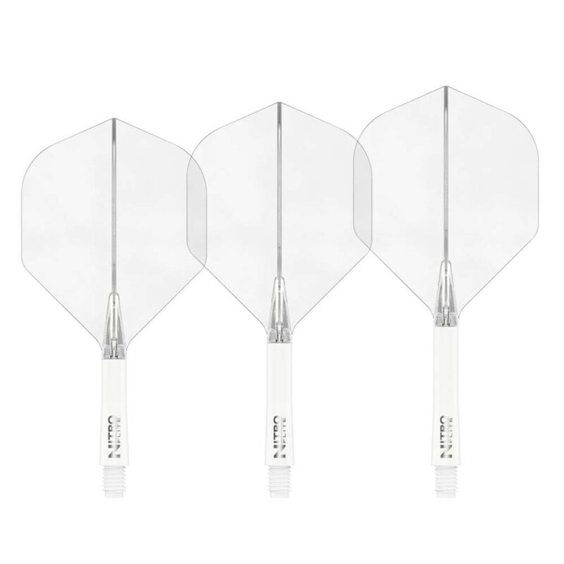 Billaresbalsalobre Plumas Red Dragon Nitro Flite System White Clear NO2 Short 19.5-64mm X0978 - Imagen 2