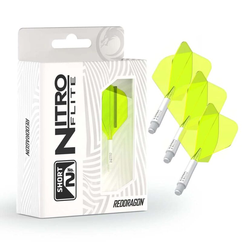 Billaresbalsalobre Plumas Red Dragon Nitro Flite System White Yellow NO2 Short 19.5-64mm X0975 - Imagen 4