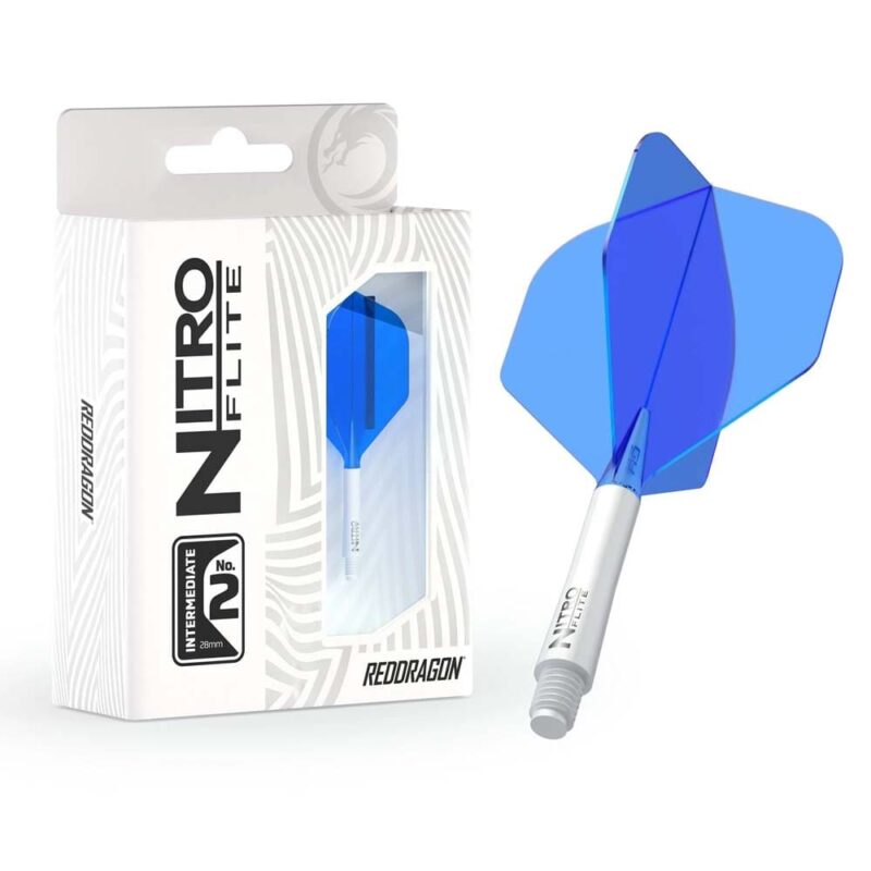 Billaresbalsalobre Plumas Red Dragon Nitro Flite System White Blue NO2 Intermediate 22.5-67mm X0973 - Imagen 3